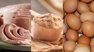 Tonno al naturale, proteine in polvere e uova sode