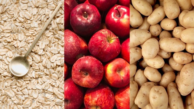 Avena, mele e patate